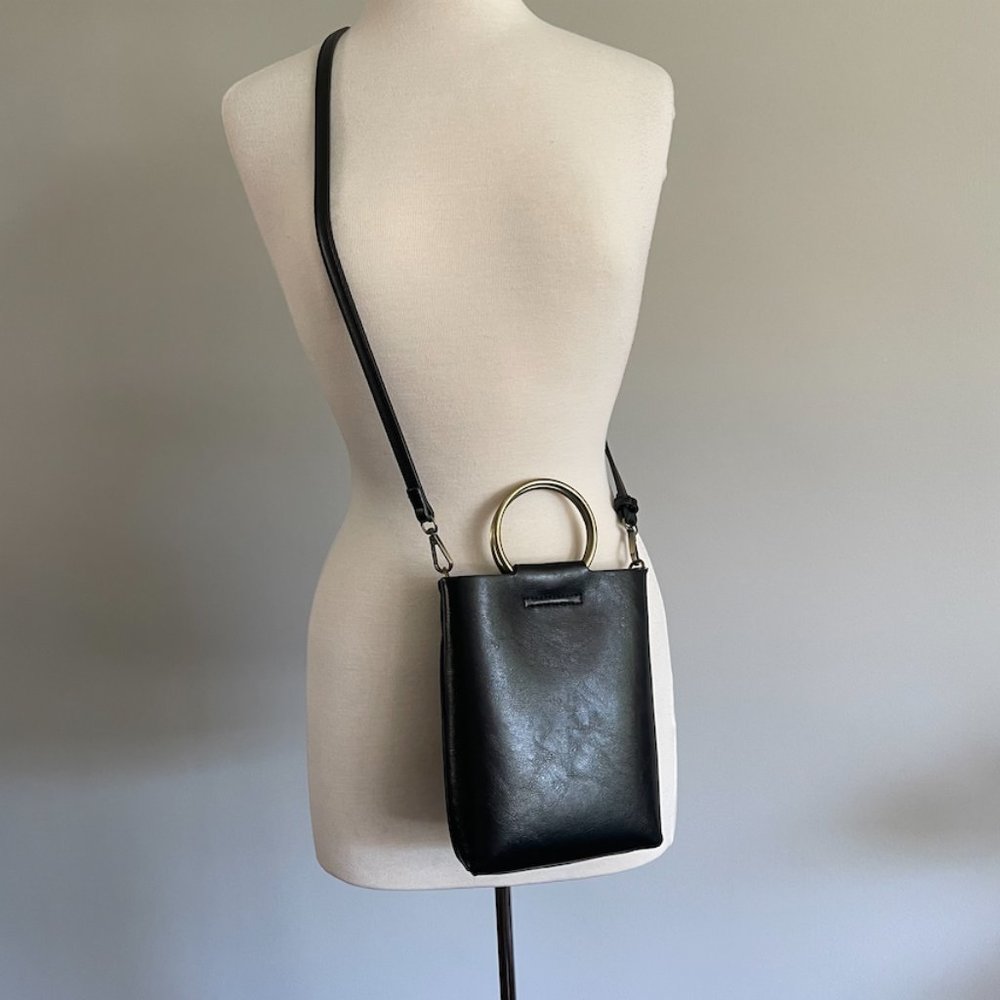 Leather Convertible Crossbody With Brass Hardware